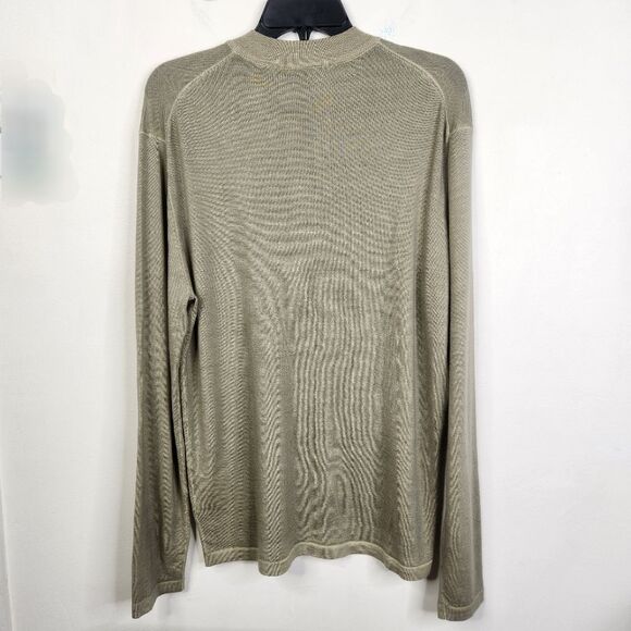 NEW Robert Barakett Men's Long Sleeve 1/4 Zip Merino Wool Lightweight Sweater L - Picture 2 of 11